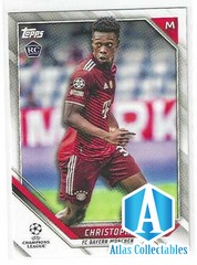 2021-22 TOPPS CHAMPIONS LEAGUE CHRISTOPHER SCOTT ROOKIE #173 BAYERN MUNICH